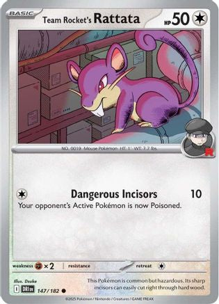 Team Rocket's Rattata 147 - SV10 Destined Rivals