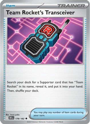 Team Rocket's Transceiver 178 - SV10 Destined Rivals