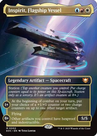 Inspirit, Flagship Vessel (Borderless) (EOC-002) - Commander: Edge of Eternities Foil