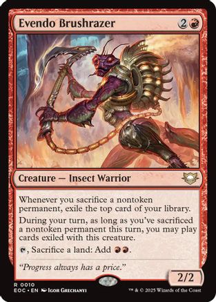 Evendo Brushrazer (EOC-010) - Commander: Edge of Eternities