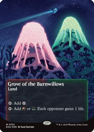 Grove of the Burnwillows (0152) (Borderless) (Galaxy Foil) (EOS-152) - Edge of Eternities: Stellar Sights Foil