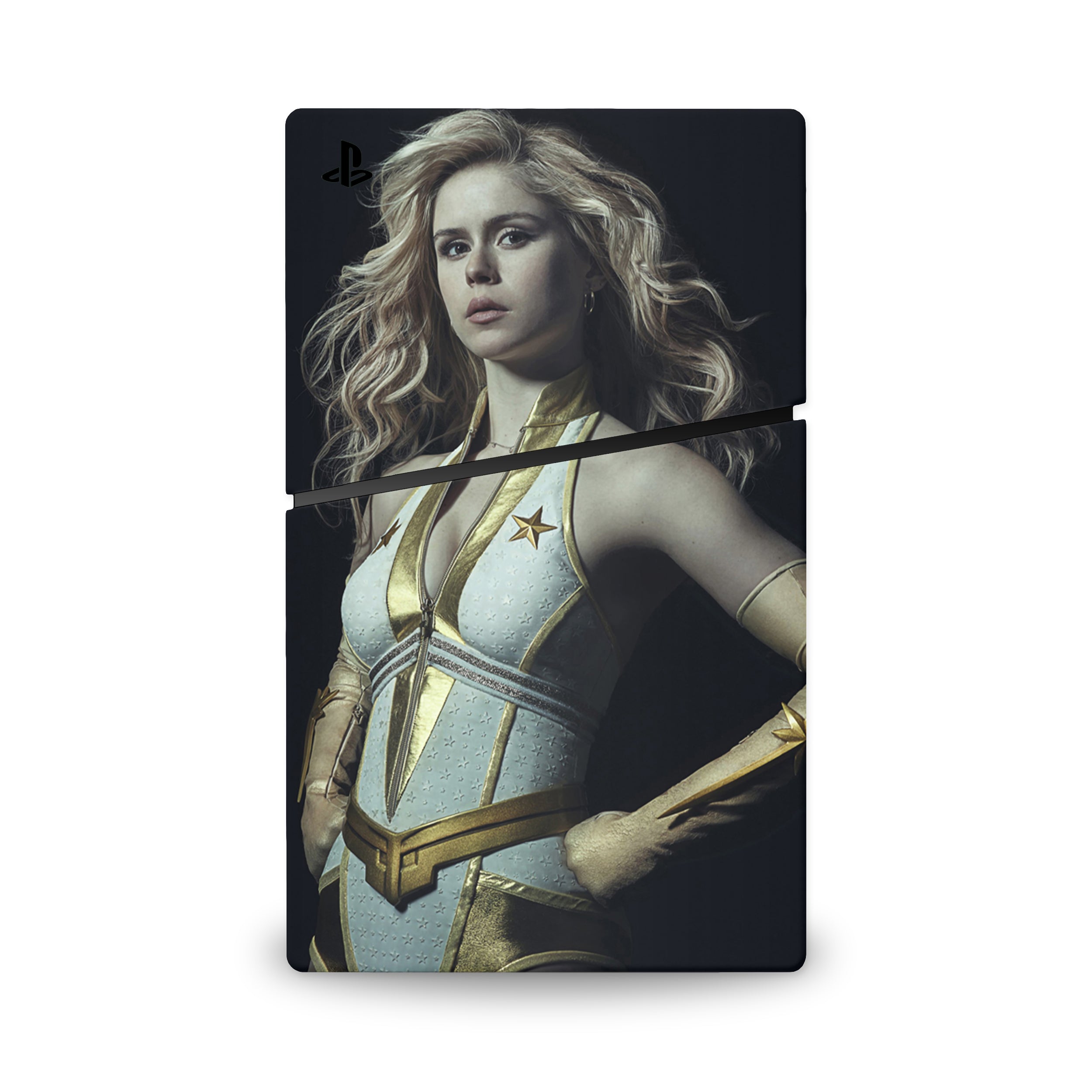 Glow Warrior v1 PS5 Slim Skin - Comics-inspired design