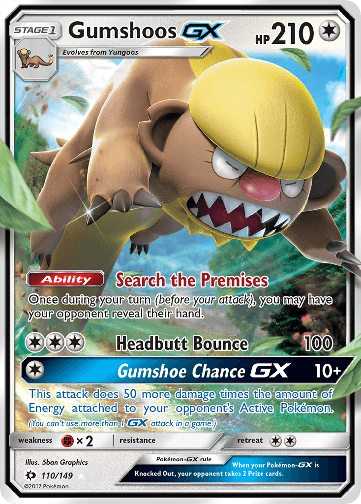Gumshoos GX (110/149) [Sun & Moon: Base Set]