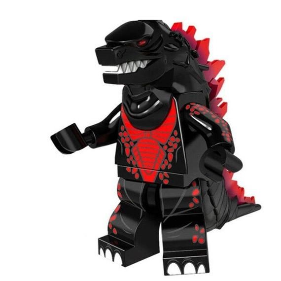 Godzilla Black Kaiju Lego Minifigures Custom Toys