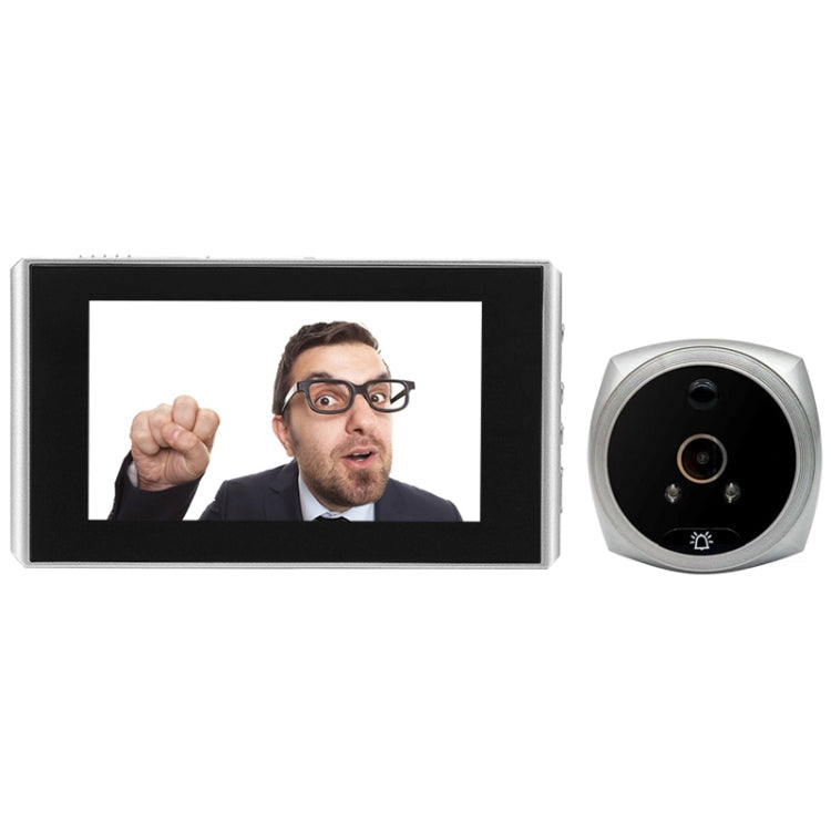 N7 4.5 inch Screen 1080P HD Night Vision Motion Detection Smart Cat Eye Video Doorbell (White)