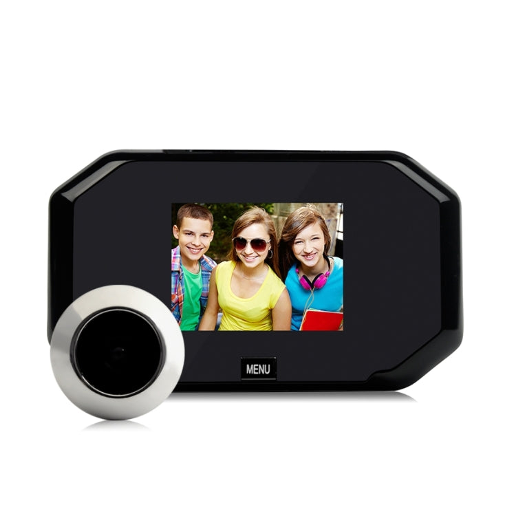 YB-30BH 3 inch Screen 1.0MP Security Camera Taking Picture Door Peephole, Support TF Card(Black)