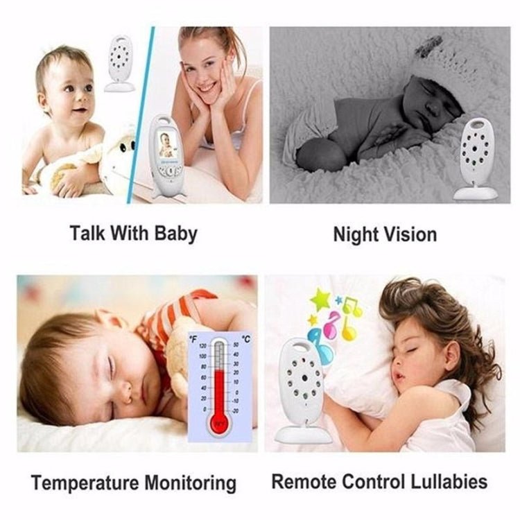 VB601 2.0 inch LCD Screen Hassle-Free Portable Baby Monitor, Support Two Way Talk Back, Night Vision(UK Plug)