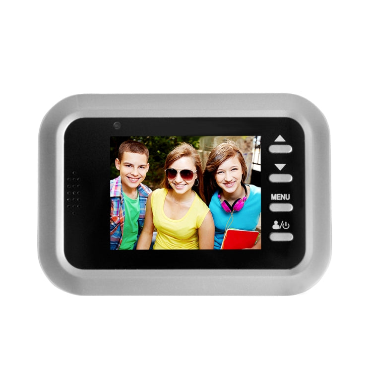 W8-S 2.4 inch Screen 2.0MP Security Camera No Disturb Peephole Viewer, Support TF Card(Silver)