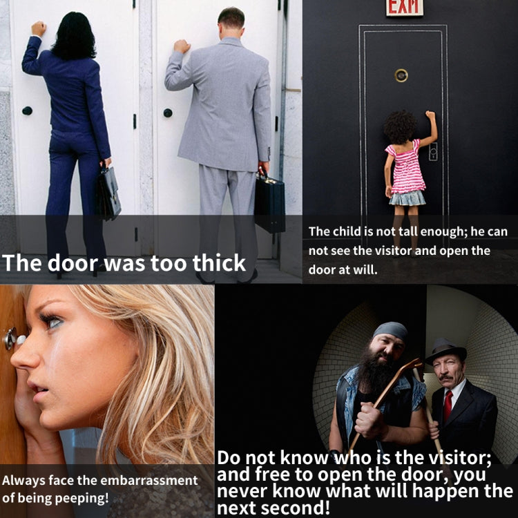 W8-S 2.4 inch Screen 2.0MP Security Camera No Disturb Peephole Viewer, Support TF Card(Silver)