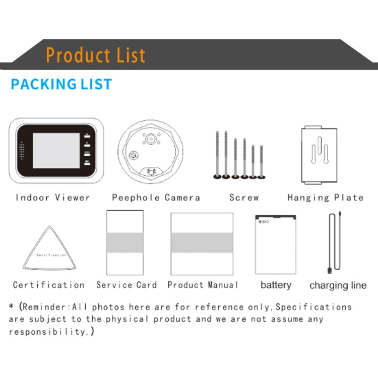 W8-S 2.4 inch Screen 2.0MP Security Camera No Disturb Peephole Viewer, Support TF Card(Silver)