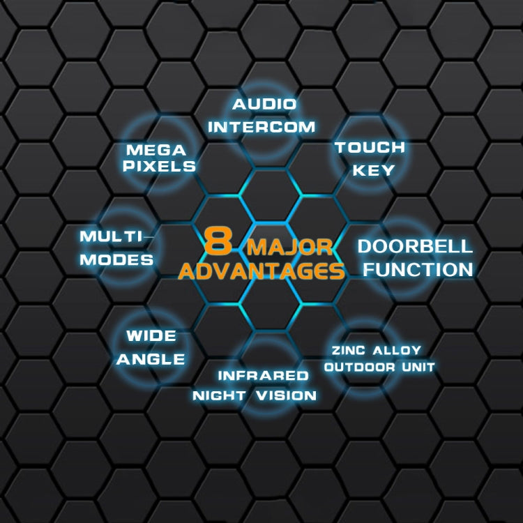 Danmini Q8 2.4 inch Color Screen 1.0MP Security Camera No Disturb Peephole Viewer, Support TF Card (32GB Max) / Night Vision / PIR Motion Detection(Gold)