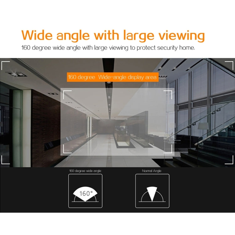 X5 2.4 inch Screen 2.0MP Security Camera No Disturb Peephole Viewer, Support TF Card(Black)