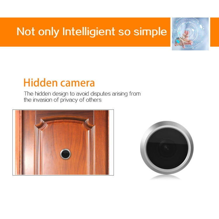X5 2.4 inch Screen 2.0MP Security Camera No Disturb Peephole Viewer, Support TF Card(Gold)