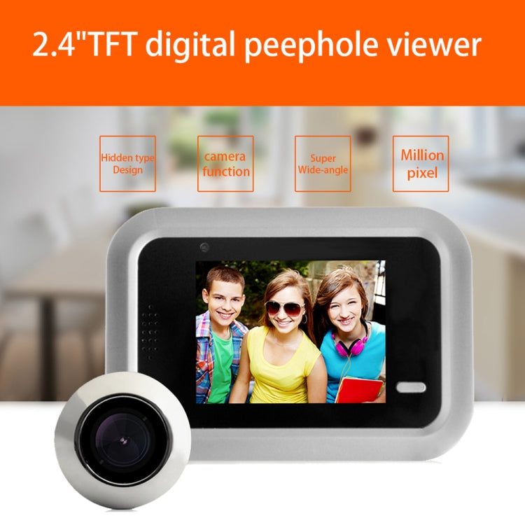 X8 2.4 inch Screen 2.0MP Security Camera No Disturb Peephole Viewer, Support TF Card