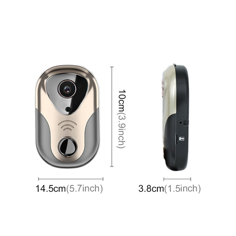 163Eye L1-NJ Smart Visual WIFI 1.3MP Network HD Intercom Doorbell , Support Micro SD Card  & Night Vision(Rose Gold)