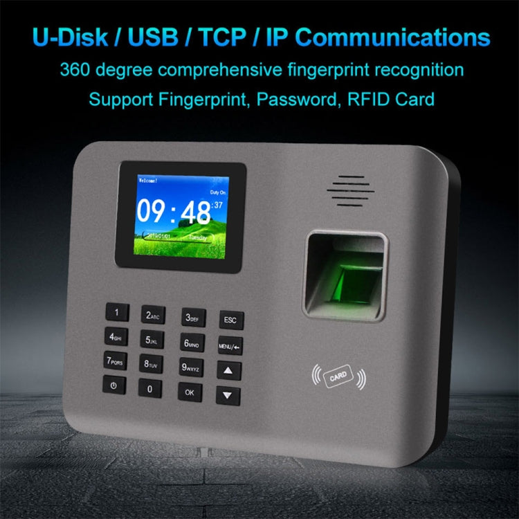 Realand AL321D Fingerprint Time Attendance with 2.4 inch Color Screen & ID Card Function & Battery