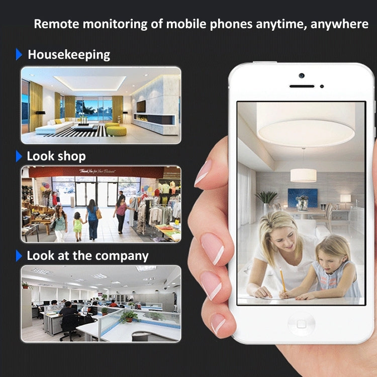 YH001 720P HD 1.0 MP Wireless IP Camera, Support Infrared Night Vision / Motion Detection / APP Control, EU Plug