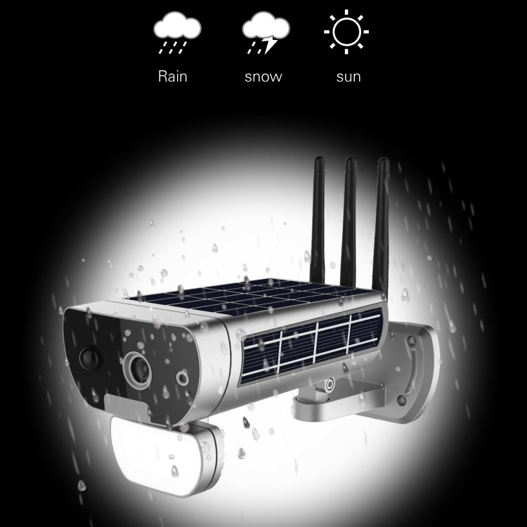 T8 1080P Full HD Solar Battery Ultra Low Power Sound Light Alarm Network Camera, Support Motion Detection, Night Vision, Two Way Audio, TF Card