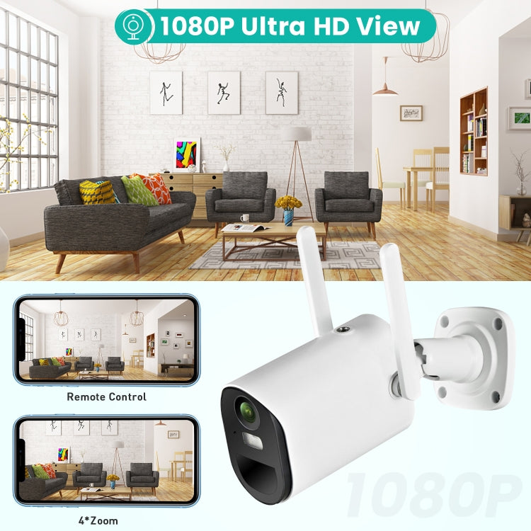 T20 1080P Full HD Solar Powered WiFi Camera, Support Motion Detection, Night Vision, Two Way Audio, TF Card