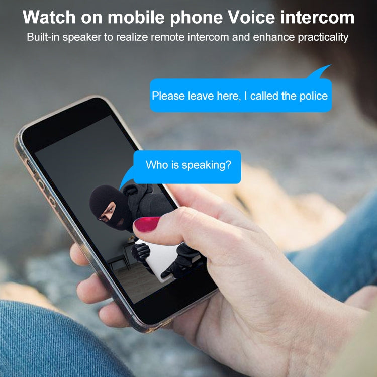 DP14 2.0 Million Pixels 1080P HD Wall Lamp Smart Camera, Support Full-color Night Vision / Motion Detection / Voice Intercom / TF Card, UK Plug