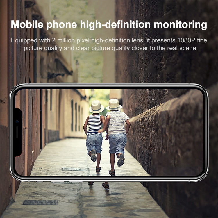 DP14 2.0 Million Pixels 1080P HD Wall Lamp Smart Camera, Support Full-color Night Vision / Motion Detection / Voice Intercom / TF Card, AU Plug