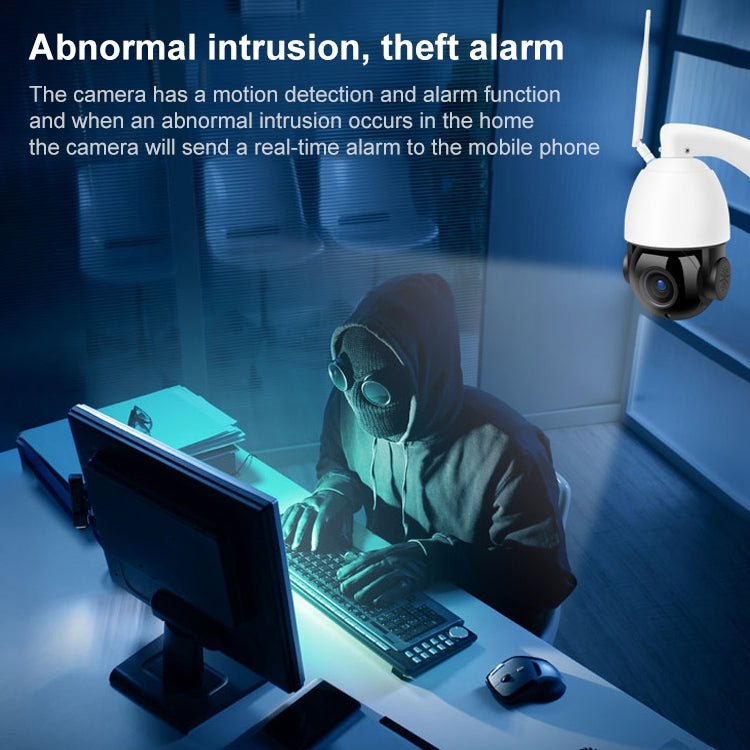 QX5 4G (EU Version) 2.0 Million Pixels 1080P HD 20X Zoom Dome Smart Camera, Support Infrared Night Vision / Motion Detection / Voice Intercom / TF Card, US Plug