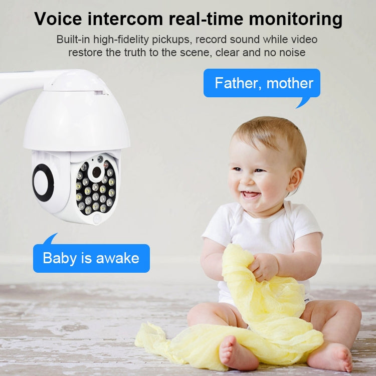 QX17 2 Million Pixels WiFi High-definition Surveillance Camera Outdoor Dome Camera, Support Night Vision & Two-way Voice & Motion Detection(UK Plug)