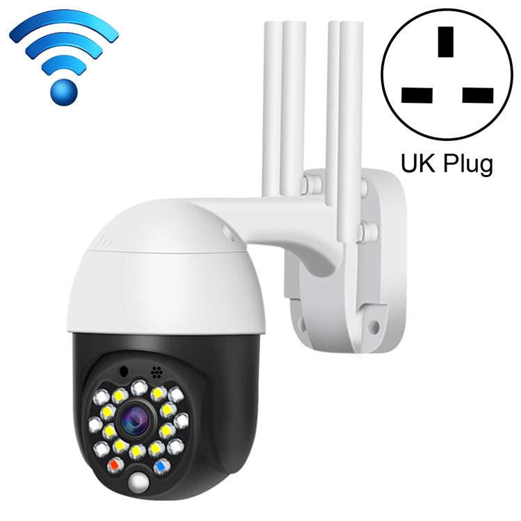QX27 1080P WiFi High-definition Surveillance Camera Outdoor Dome Camera, Support Night Vision & Two-way Voice & Motion Detection(UK Plug)