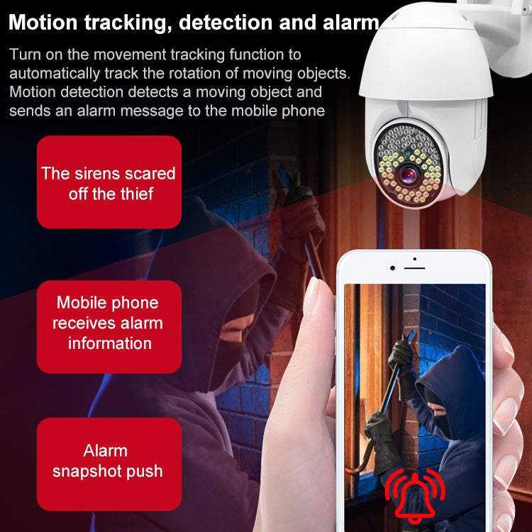 QX38 1080P WiFi High-definition Surveillance Camera Outdoor Dome Camera, Support Night Vision & Two-way Voice & Motion Detection(EU Plug)