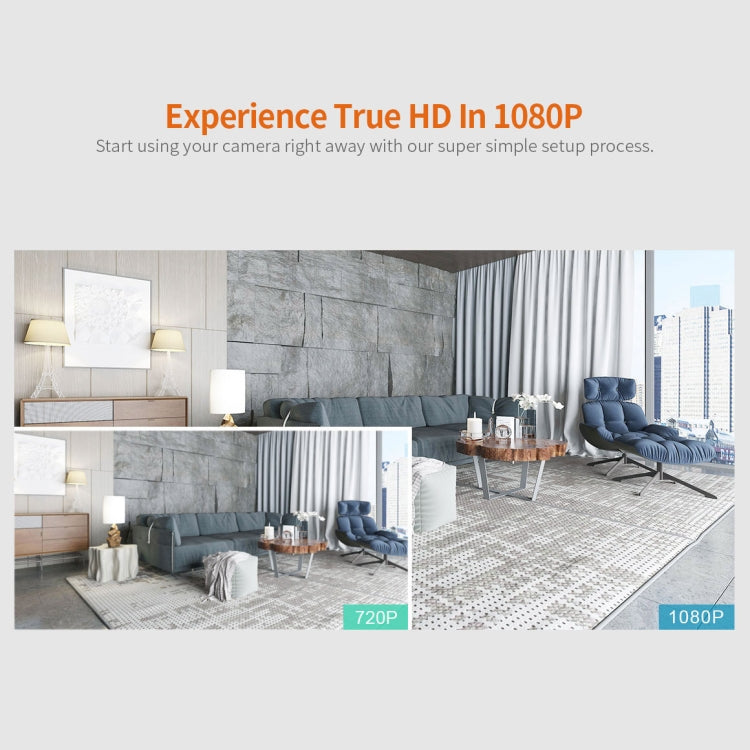 SriHome SH025 2.0 Million Pixels 1080P HD AI Auto-tracking IP Camera, Support Two Way Audio / Motion Tracking / Humanoid Detection / Night Vision / TF Card, US Plug