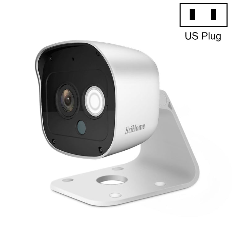 SriHome SH029 3.0 Million Pixels 1296P HD AI Camera, Support Two Way Talk / Motion Detection / Humanoid Detection / Night Vision / TF Card, US Plug