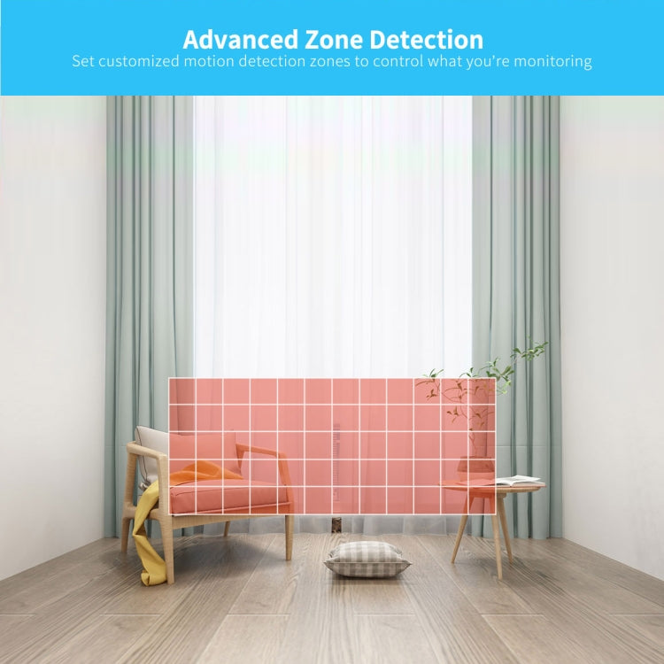 SriHome SH029 3.0 Million Pixels 1296P HD AI Camera, Support Two Way Talk / Motion Detection / Humanoid Detection / Night Vision / TF Card, UK Plug