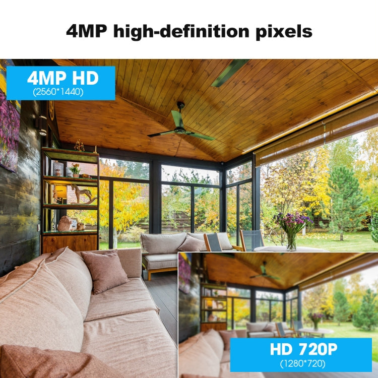 SriHome SH030 4MP 1440P HD IP Camera, Support Two Way Talk / Motion Detection / Humanoid Detection / Night Vision / TF Card, EU Plug