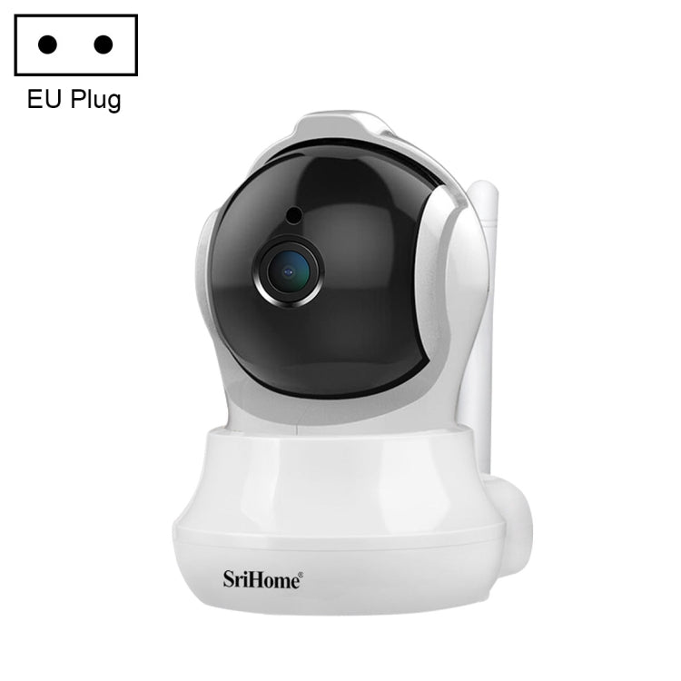 SriHome SH020 3.0 Million Pixels 1296P HD AI IP Camera, Support Two Way Talk / Auto Tracking / Humanoid Detection / Night Vision / TF Card, EU Plug