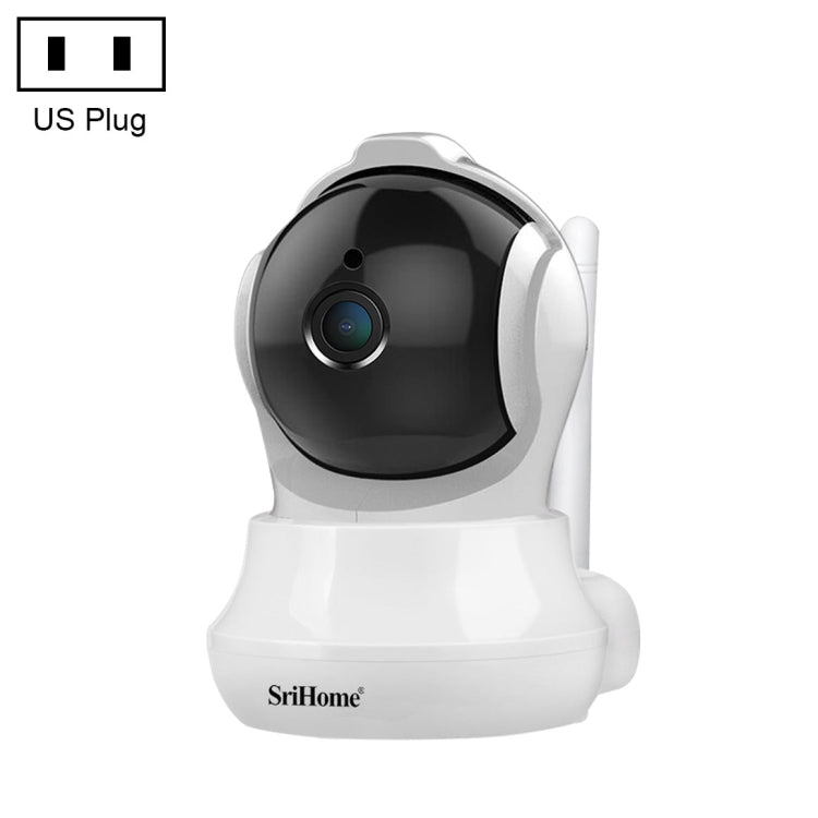 SriHome SH020 3.0 Million Pixels 1296P HD AI IP Camera, Support Two Way Talk / Auto Tracking / Humanoid Detection / Night Vision / TF Card, US Plug