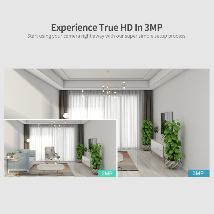 SriHome SH020 3.0 Million Pixels 1296P HD AI IP Camera, Support Two Way Talk / Auto Tracking / Humanoid Detection / Night Vision / TF Card, EU Plug