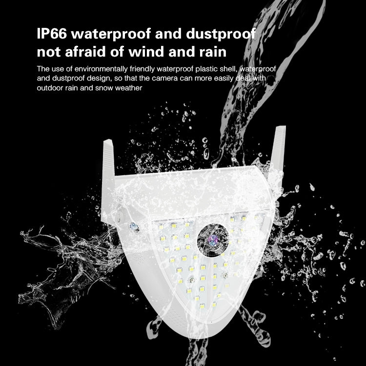 DP16 2.0 Megapixel 42 LEDs Garden Light Smart Camera, Support Motion Detection / Night Vision / Voice Intercom / TF Card, UK Plug