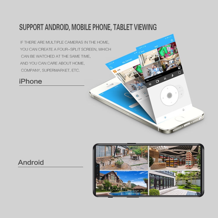 DP16 2.0 Megapixel 42 LEDs Garden Light Smart Camera, Support Motion Detection / Night Vision / Voice Intercom / TF Card, UK Plug