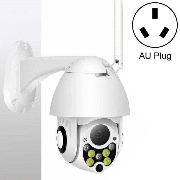 Wireless Surveillance Camera HD PTZ Home Security Outdoor IP66 Waterproof Network Dome Camera, Support Night Vision & Motion Detection & TF Card, AU Plug