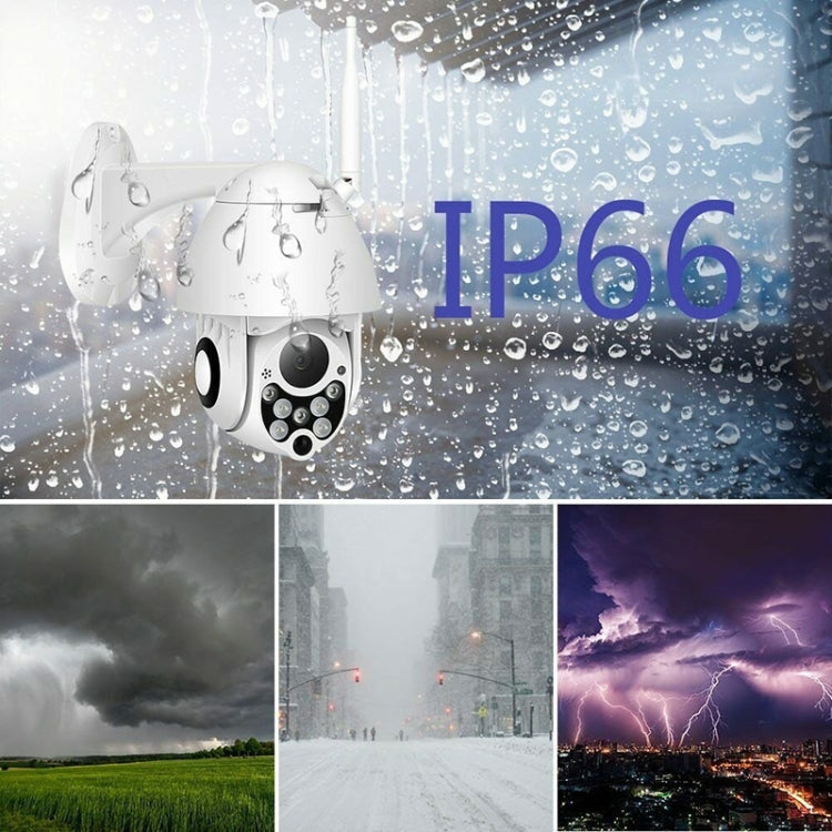 Wireless Surveillance Camera HD PTZ Home Security Outdoor IP66 Waterproof Network Dome Camera, Support Night Vision & Motion Detection & TF Card, AU Plug