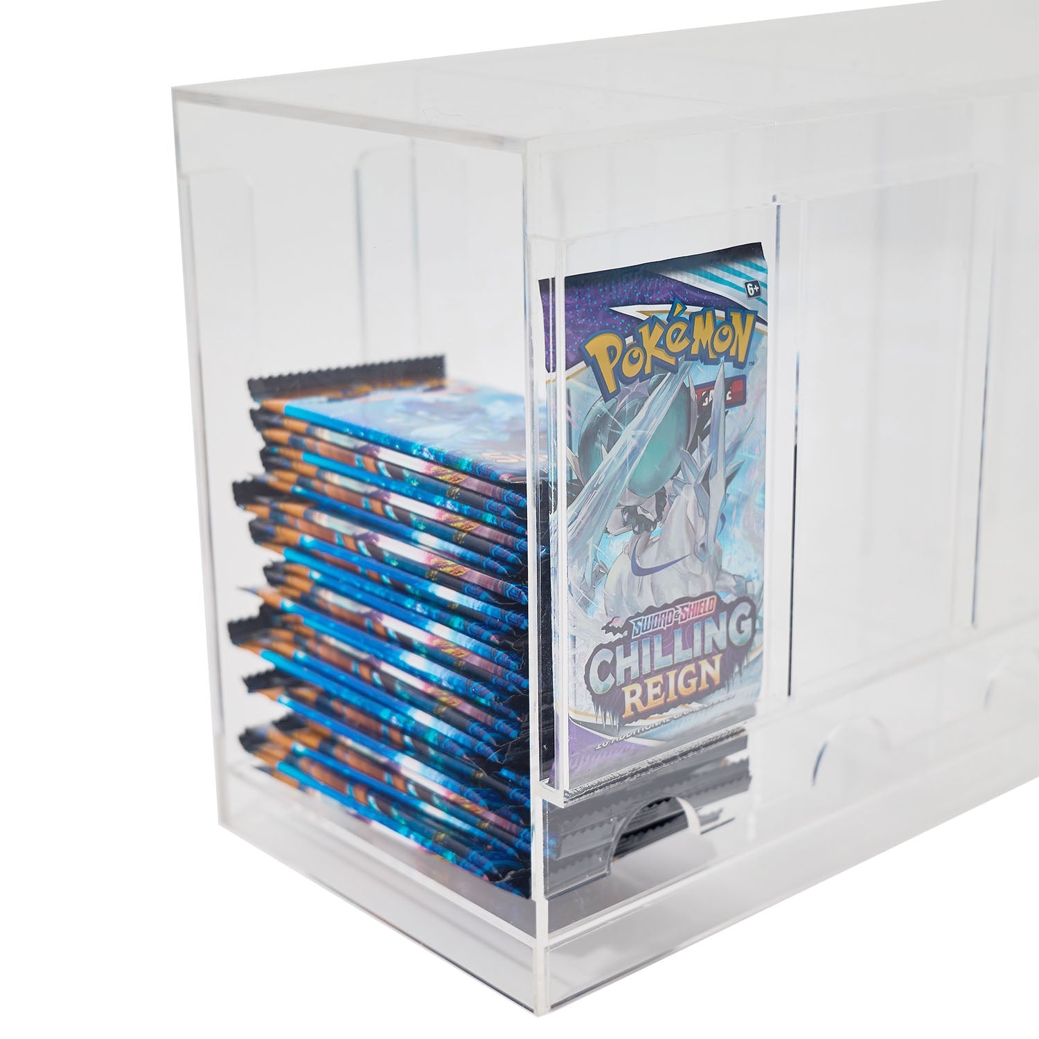 Premium Acrylic Case for TCG Packs 6 Slot Dispenser