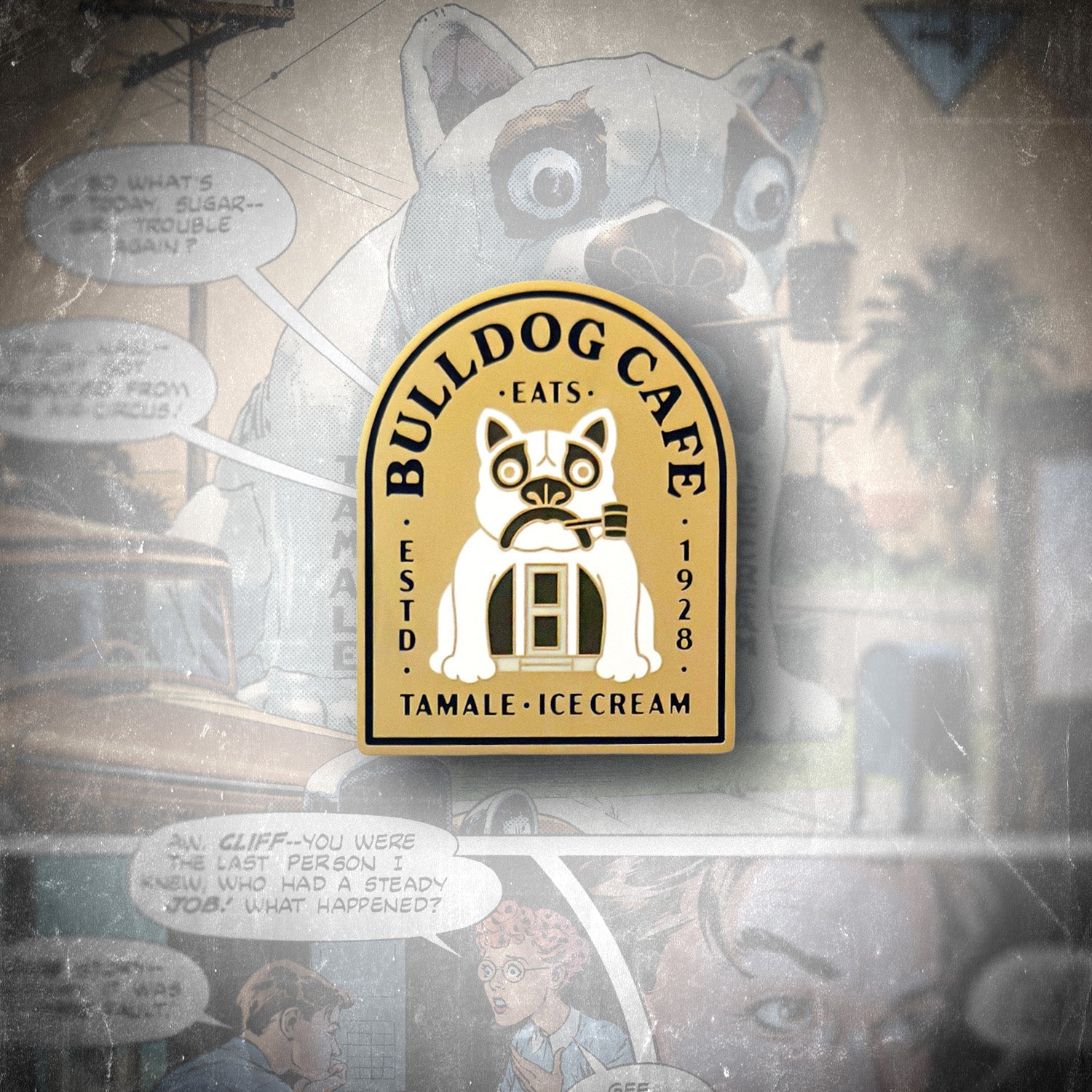 The Rocketeer "Bulldog Cafe" Enamel Pin