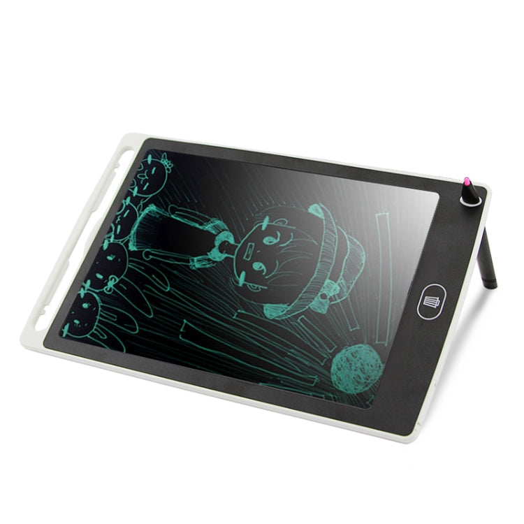 Portable 8.5 inch LCD Writing Tablet Drawing Graffiti Electronic Handwriting Pad Message Graphics Board Draft Paper with Writing Pen(White)