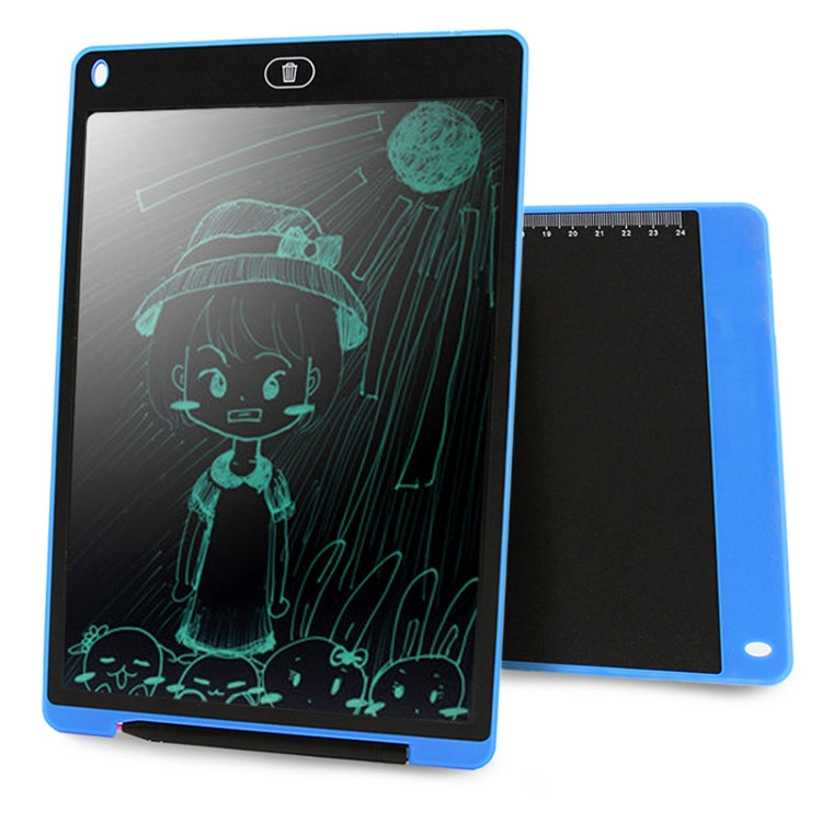 Portable 12 inch LCD Writing Tablet Drawing Graffiti Electronic Handwriting Pad Message Graphics Board Draft Paper with Writing Pen(Blue)