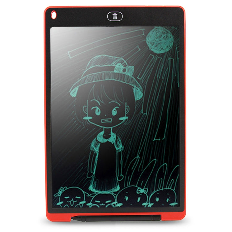Portable 12 inch LCD Writing Tablet Drawing Graffiti Electronic Handwriting Pad Message Graphics Board Draft Paper with Writing Pen(Red)