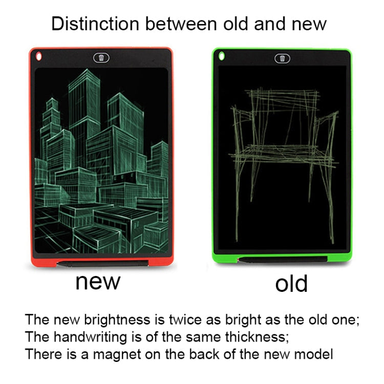 Portable 12 inch LCD Writing Tablet Drawing Graffiti Electronic Handwriting Pad Message Graphics Board Draft Paper with Writing Pen(Red)