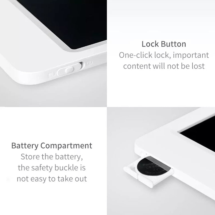 Original Xiaomi Mijia 13.5 inch LCD Digital Graphics Board Electronic Handwriting Tablet with Pen(White)