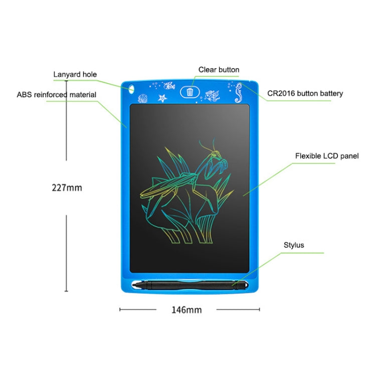 8.5 inch Color LCD Tablet Children LCD Electronic Drawing Board (Blue)
