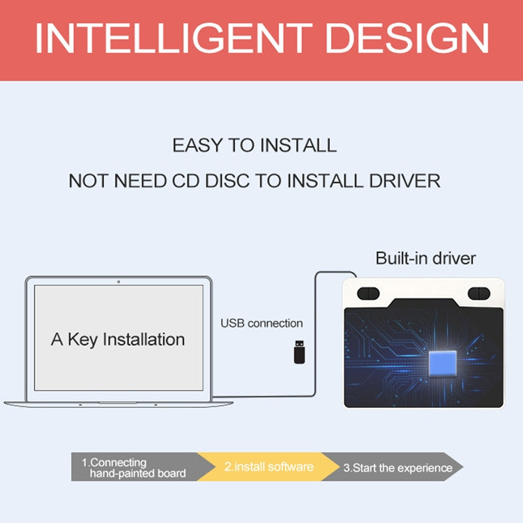10Moons T503 Drawing Tablet Can Be Connected to mobile Phone Tablet with 8192 Passive Pen(Pink)
