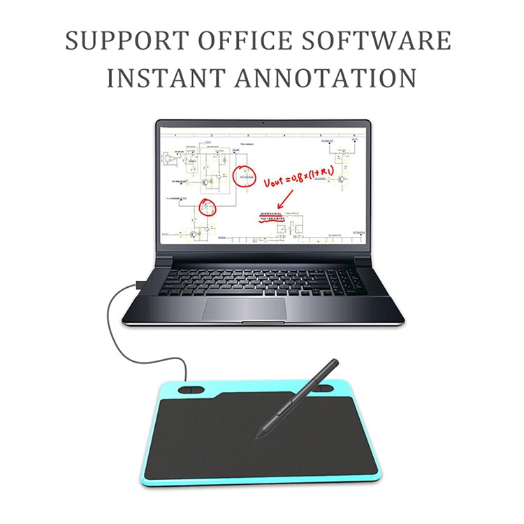 10Moons T503 Drawing Tablet Can Be Connected to mobile Phone Tablet with 8192 Passive Pen(Pink)